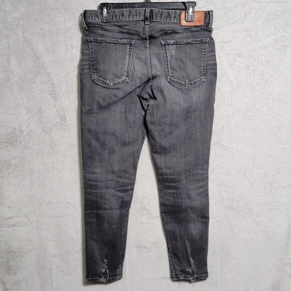 Moussy Vintage Jeans Womens 29 Gray Skinny Distressed Frayed Hem Made in Japan - Picture 4 of 16